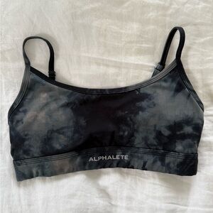 Alphalete Black Tie-Dye Sports Bra